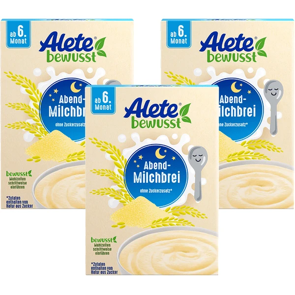 Alete Abend-Milchbrei 3 X 400 G Ab Dem 6. Monat 1 Alete Abend-Milchbrei 3 X 400 G Ab Dem 6. Monat