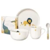 ASA Selection Kindergeschirrset 5-teilig Löwe Weiß Glänzend