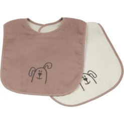 Be Be 's Collection Musselin Klettlätzchen 2er Pack Altrosa