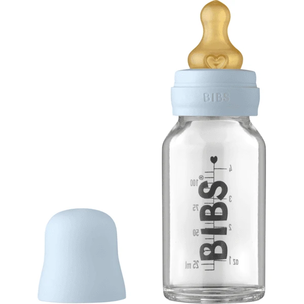 BIBS® Babyflasche Complete Set 110 Ml, Baby Blue 1 BIBS® Babyflasche Complete Set 110 Ml, Baby Blue