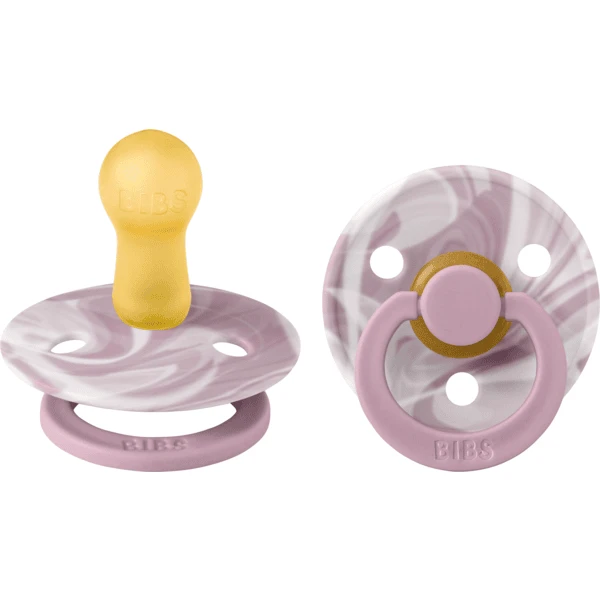 BIBS® Schnuller Colour Tie Dye - Heather & White 6-18 Monate, 2 Stk. 1 BIBS® Schnuller Colour Tie Dye - Heather & White 6-18 Monate, 2 Stk.