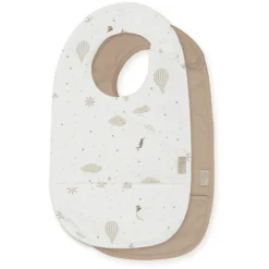 Cam Cam Copenhagen Cam Cam® COPENHAGEN Poly-Lätzchen Mit Tasche 2er Pack Dreamland Braun