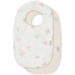 Cam Cam Copenhagen Cam Cam® COPENHAGEN Poly-Lätzchen Mit Tasche 2er Pack Windflower Creme Rosa