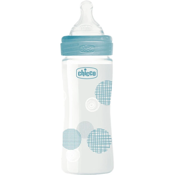 Chicco Well-Being Glas 240ml, Normaler Durchfluss, Boy, 0M+ 1 Chicco Well-Being Glas 240ml, Normaler Durchfluss, Boy, 0M+