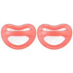 CURAPROX Baby Schnuller Gr. 0 Von Anfang An In Coral Ab Dem 0. Monat, Duo