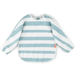 Done By Deer™ Ärmeltaschen-Lätzchen Stripes Blau