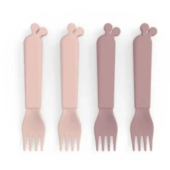 Done By Deer™ Gabelset Kiddish 4-er Pack Raffi Rosa