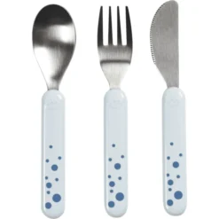 Done By Deer™ Kinderbesteckset Happy Dots Blau Ab Dem 6. Monat