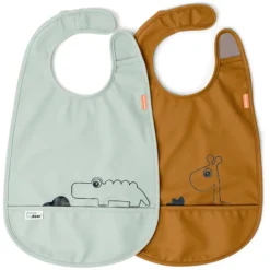 Done By Deer™ Lätzchen Deer Friends Senfgelb 2er Pack