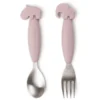 Done By Deer™ Löffel- Und Gabelset Easy-grip, Deer Friends Rosa