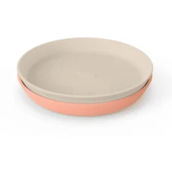 Done By Deer™ Teller Kiddish 2-er Pack Elphee Sand/Koralle