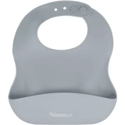 KINDSGUT Lätzchen Aus Silikon, Dunkelgrau