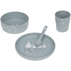 LÄSSIG Geschirrset, Tiny Farmer Sheep/Goose Blue