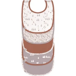 LÄSSIG Lässig Lätzchen 5er Pack Tiny Farmer Gans Lila