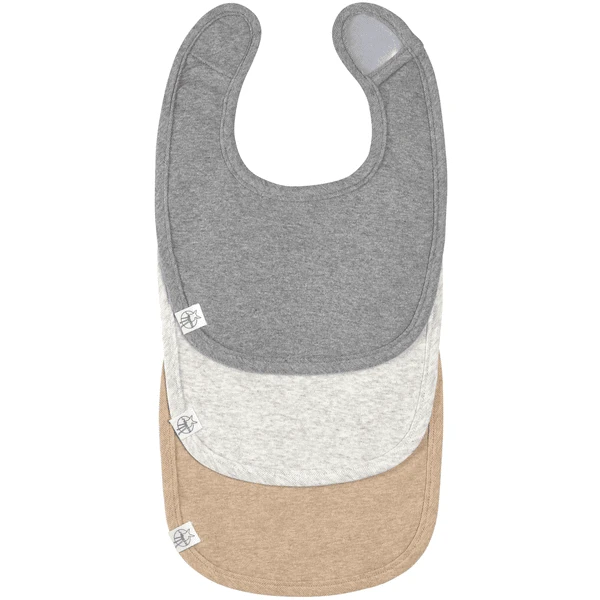 LÄSSIG Lässig Lätzchen Für Neugeborene 3er Set Dunkelgrau Hellgrau Beige 1 LÄSSIG Lässig Lätzchen Für Neugeborene 3er Set Dunkelgrau Hellgrau Beige