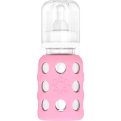 Lifefactory Babyflasche Aus Glas In Pink, 120 Ml