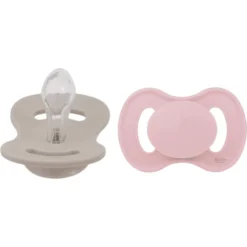 Lullaby Planet Schnuller Symmetrischer Aus Silikon Gr. 1 Rose Quartz & Beach Sand, 2er Pack