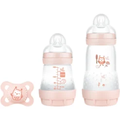 MAM Babyflasche Easy Start Anti Colic-Elements Starter Set S Eule In Rosa