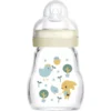 MAM Glasflasche Feel Good Blau 170 Ml 0+ Monate, Hase/Küken