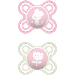 MAM Schnuller Perfect Start Aus Silikon 0 - 2 Monate, Maus/Blume
