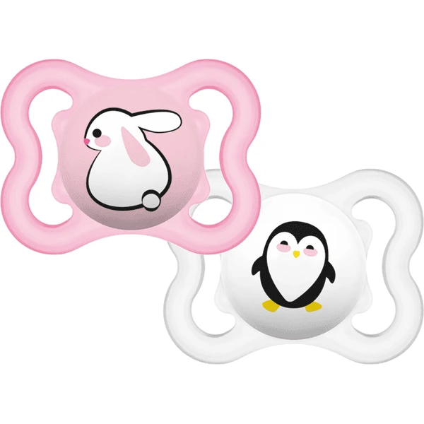 MAM Schnuller Supreme Silikon 0-6 Hase/ Pinguin 1 MAM Schnuller Supreme Silikon 0-6 Hase/ Pinguin