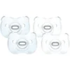 Medela Baby Schnuller Soft Silicone 0-6 Monate DUO In Hellblau Und Transparent, 4 Stück