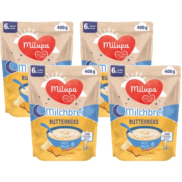 Milupa Milchbrei Butterkeks Gute Nacht 4 X 400 G Ab Dem 6. Monat 1 Milupa Milchbrei Butterkeks Gute Nacht 4 X 400 G Ab Dem 6. Monat