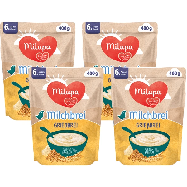 Milupa Milchbrei Grießbrei Miluvit >>mit<< Kleine Genießer 4 X 400 G Ab Dem 6. Monat 1 Milupa Milchbrei Grießbrei Miluvit >>mit<< Kleine Genießer 4 X 400 G Ab Dem 6. Monat