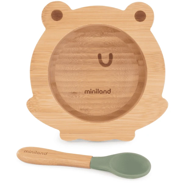 Miniland Geschirrset Aus Schale Und Holzlöffel Wooden Bowl Frog 1 Miniland Geschirrset Aus Schale Und Holzlöffel Wooden Bowl Frog