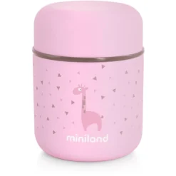 Miniland Silky Food Thermos Mini Thermobehälter Pink 280ml