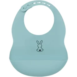 Nattou Silikon Lätzchen Hellblau