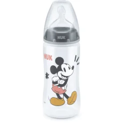 NUK Babyflasche First Choice+ Disney Mickey Mouse 300 Ml, Temperature Control Grau