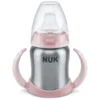 NUK Learner Cup Edelstahl Rosa Stainless Steel 125 Ml Silikon