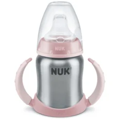 NUK Learner Cup Edelstahl Rosa Stainless Steel 125 Ml Silikon