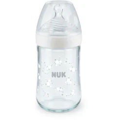 NUK Trinkflasche Nature Sense Aus Glas, 240ml In Weiß
