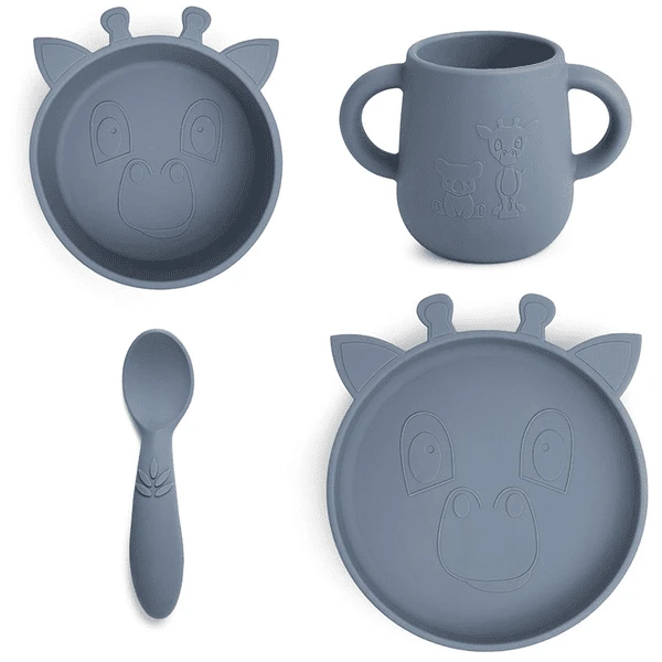 Nuuroo Geschirrset Lykke Giraffe 4-teilig, Bering Sea 1 Nuuroo Geschirrset Lykke Giraffe 4-teilig, Bering Sea