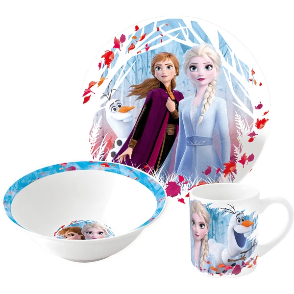P:os Frühstücksset Frozen, 3tlg Aus Keramik 1 P:os Frühstücksset Frozen, 3tlg Aus Keramik