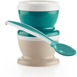 Thermobaby® Babynahrungsbehälter Im Doppelpack + 1 X Löffel, Deep Peacock