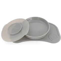 TWISTSHAKE Click Matte Und Kinderteller Mini Ab Dem 6. Monat Pastell Grau