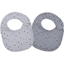 WÖRNER SÜDFROTTIER Druckknopflatz Sterne Grau 2er Set 22 X 29 Cm